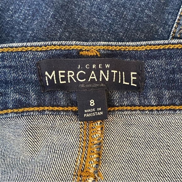 J. Crew Mercantile Raw Hem Denim Skirt - Picture 7 of 9